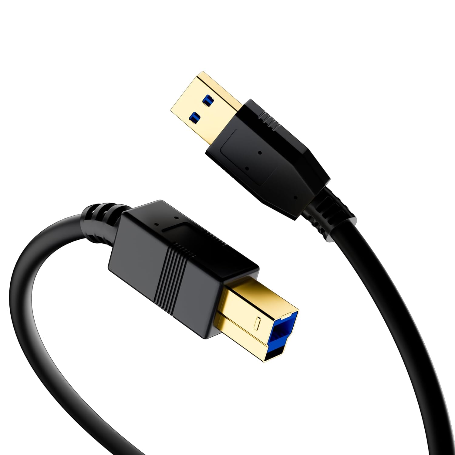 1.5 Meter USB 3.0 Type-A to USB B Cable – High Speed Printer & External Hard Drive Cable with Gold-Plated Connectors