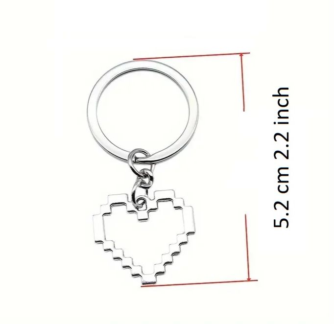 Heart Keychain Metal Pendant Fun Fashion Metal Keyring Gift for your Love One