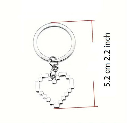 Heart Keychain Metal Pendant Fun Fashion Metal Keyring Gift for your Love One