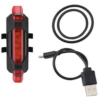 Bicycle Lights, 5 Sharp LED,Long Back Up, Premium A One Quality, Outdoor waterproof strobe emergency LED lights, 4 flash modes, USB charging, portable car safety bicycle lights