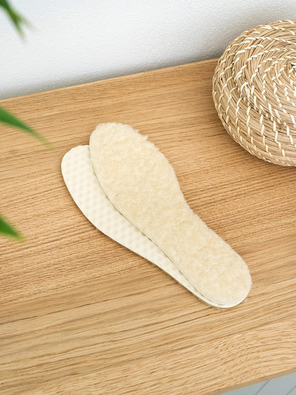 Bama Warm Comfort Pure Wool Shoe Insoles | Unisex Winter Warm Insoles | Soft Thermal Foot Support for Boots & Winter Shoes