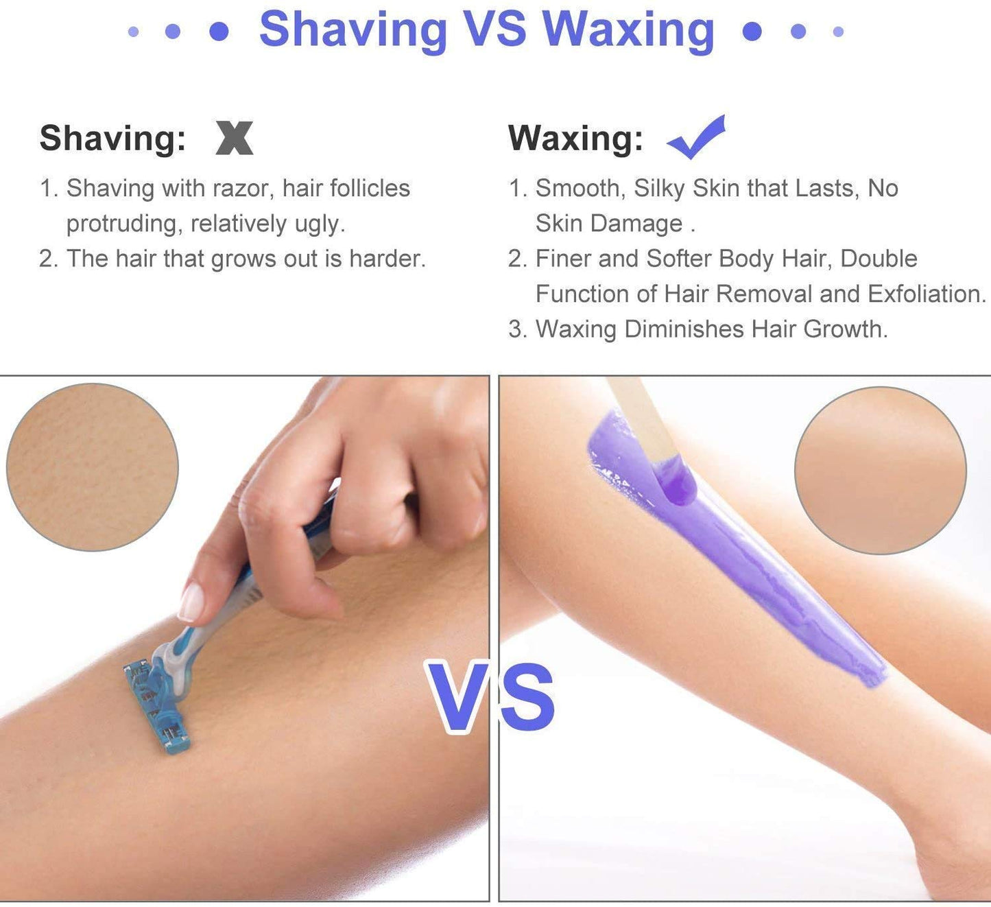 Hot wax Hair removal without strip for men & Women 100g/Bag