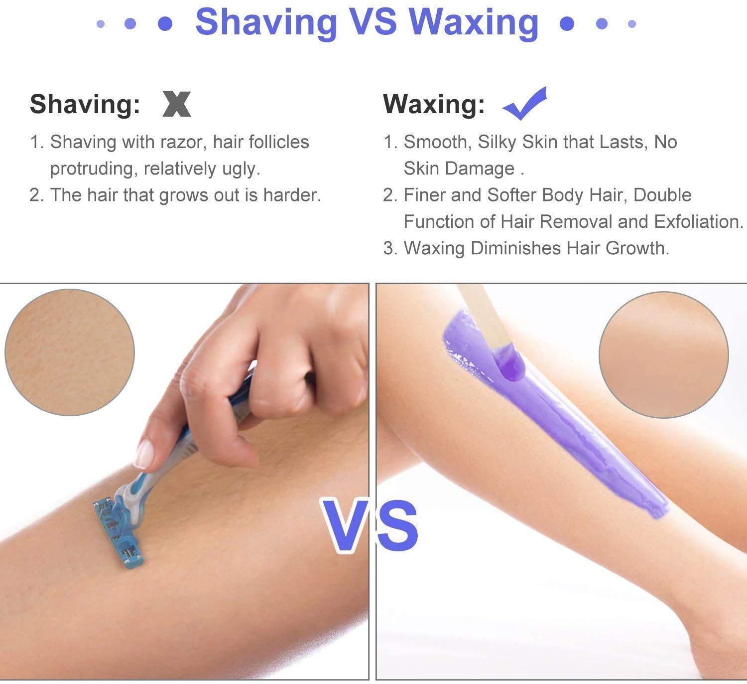 Hot wax Hair removal without strip for men & Women 100g/Bag