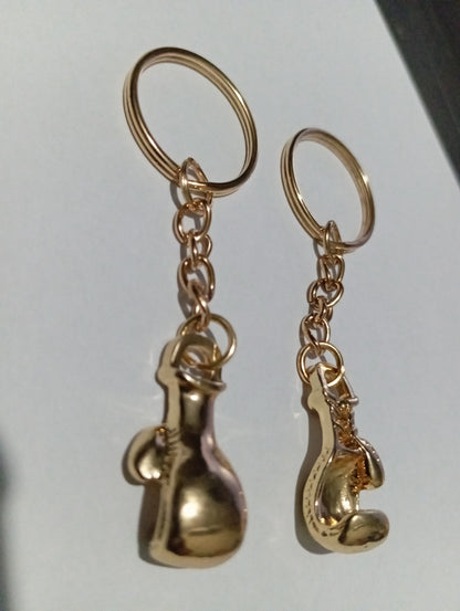 🥊 3D Metal Golden Boxing Gloves Keychain  Fashion Decorative Keyring | Gift Item