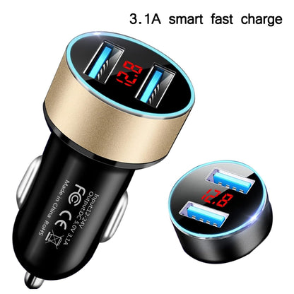 2 Port Portable Car Charger Fast Charging USB Adapter for Android & iPhone – Dual USB Car Charger for All Smartphones