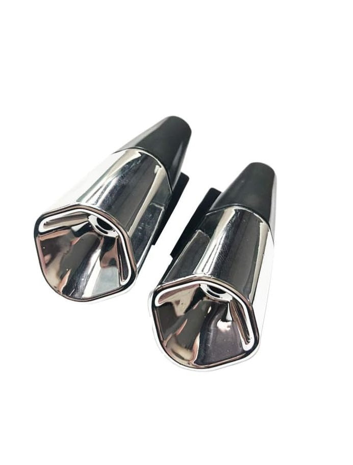 2PCS Universal Car Deer Whistle – Silver Auto & Motorcycle Safety Warning Alert Device.
