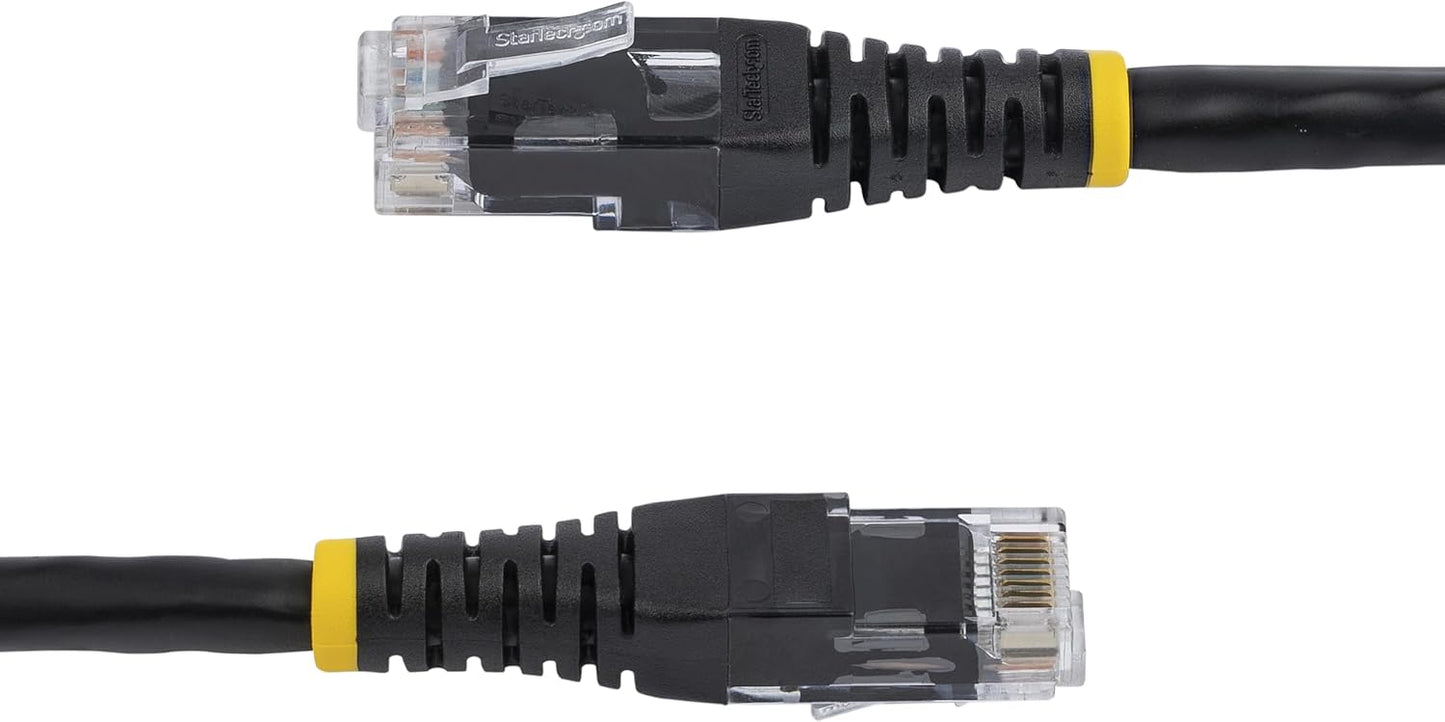 Star Tech Premium 6ft CAT6 Ethernet Cable LSZH – 10Gbps 650MHz RJ45 UTP Network Patch Cord, 100W PoE Support, Snagless with Strain Relief, Black (1.8m)