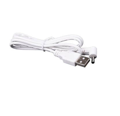 USB Male to 3.3mm Power Cable 1 Meter – 90° Angle Jack 5V 24USB Male to 3.3mm Power Cable 1 Meter – 90° Angle Jack 5V 24AWG White Charging Cable for 3.3mm DevicesAWG White Charging Cable for 3.3mm Devices