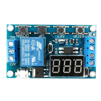 1 Channel Timer Relay Module DC 5V–36V – Cycle Delay Timer Switch with LED Display for Motors, Lights, Pumps & Automation Projects