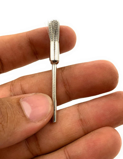 Stainless Steel Wire End Brush for Dremel Rotary Tool – 1 PCS Polishing Brush for Rust Removal, Satin Finish, Jewellery & Watch Cleaning Tool