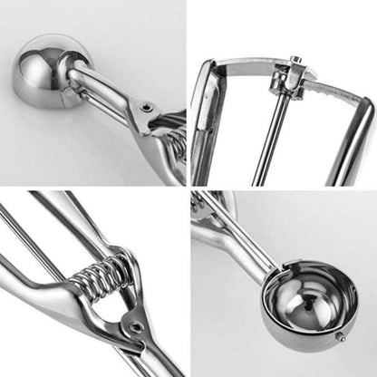 Heavy Duty Stainless Steel Ice Cream Scoop – Perfect for Ice Cream, Mashed Potatoes & Fruit Balls