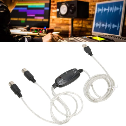 USB to MIDI Cable Converter – 16 Channel PC to Synthesizer Interface