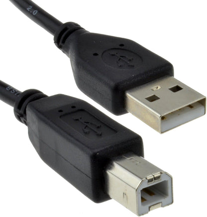 USB 2.0 Printer Cable A to B 3 Meter – High Speed 24AWG Copper Lead for Printer, Scanner & Fax | Durable USB Type A to Type B Connector (Black)