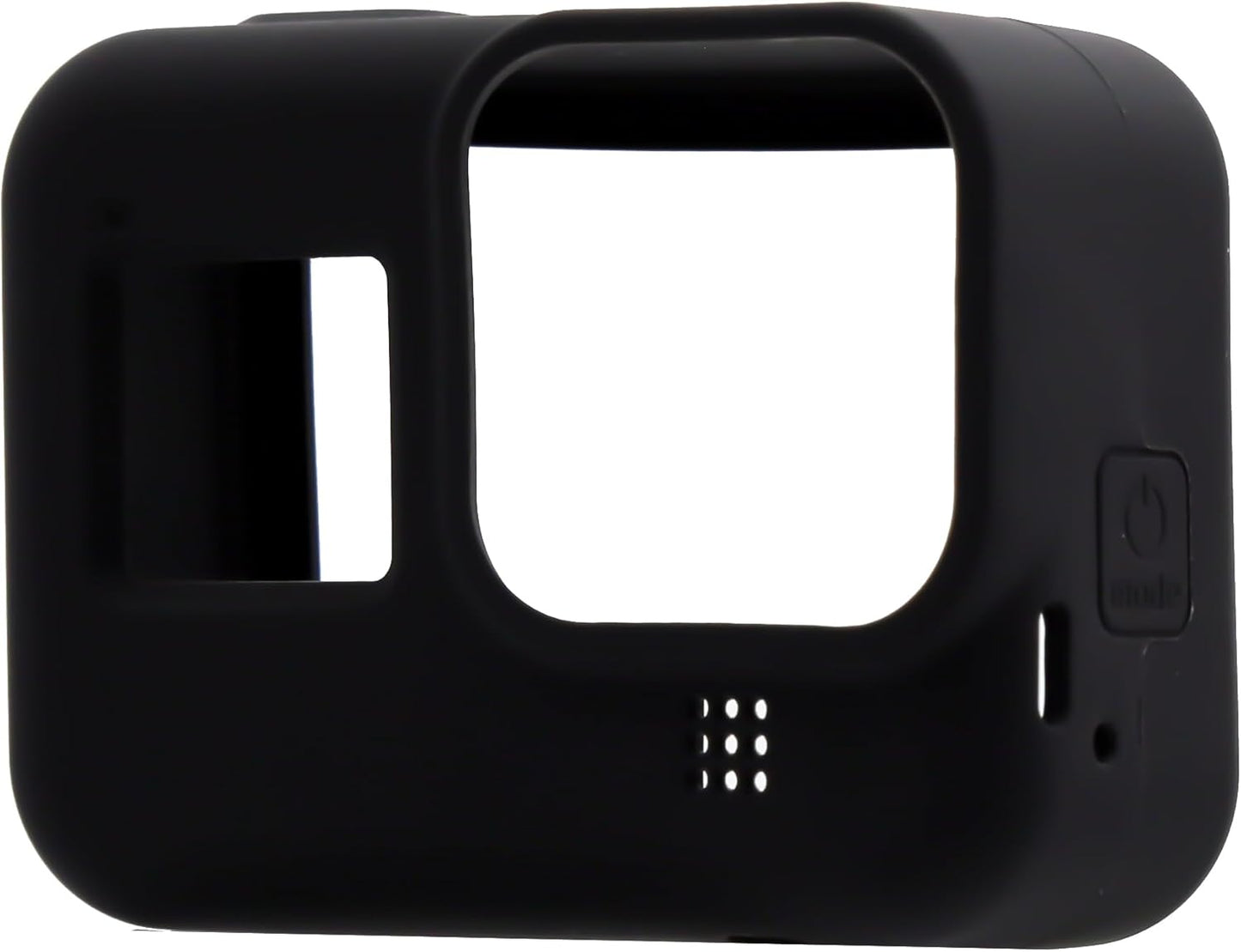Full Body Soft Silicone Case for GoPro Hero 8 Black with Wrist Strap – Shockproof Protective Cover (Black)