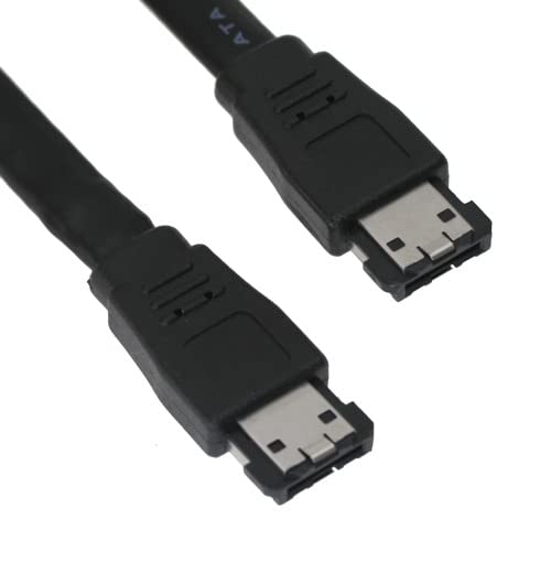 Premium Quality 1 Meter eSATA to eSATA Cable 3Gbps – Shielded External SATA 2 Data Cable for Fast & Stable Connection