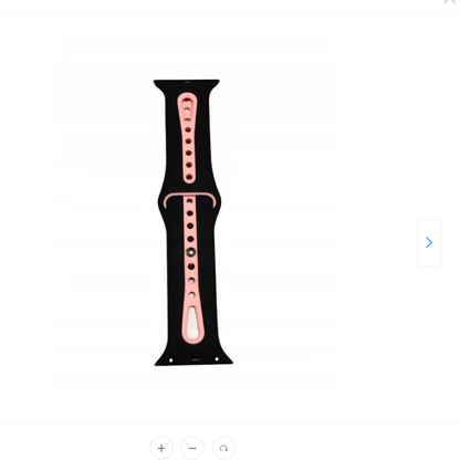 Premium Silicone Sport Watch Strap 38/40/41mm – Black Pink Soft Replacement Band