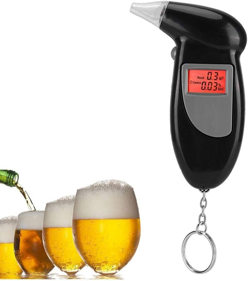 1 pcs Portable Digital Alcohol Tester Breathalyzer with LCD Display & Backlight – Fast and Accurate Breath Alcohol Analyzer