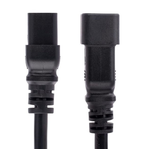 2 Meter IEC C19 to C20 Heavy Duty Power Extension Cable 16A 250V | 14AWG Heavy Gauge Extension Cord | Server, UPS & PDU Power Cord