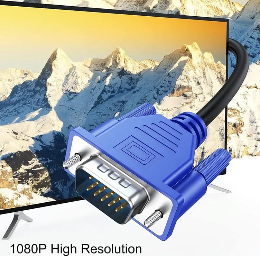 1.5M VGA Display Cable – Male to Male PC Monitor Connector