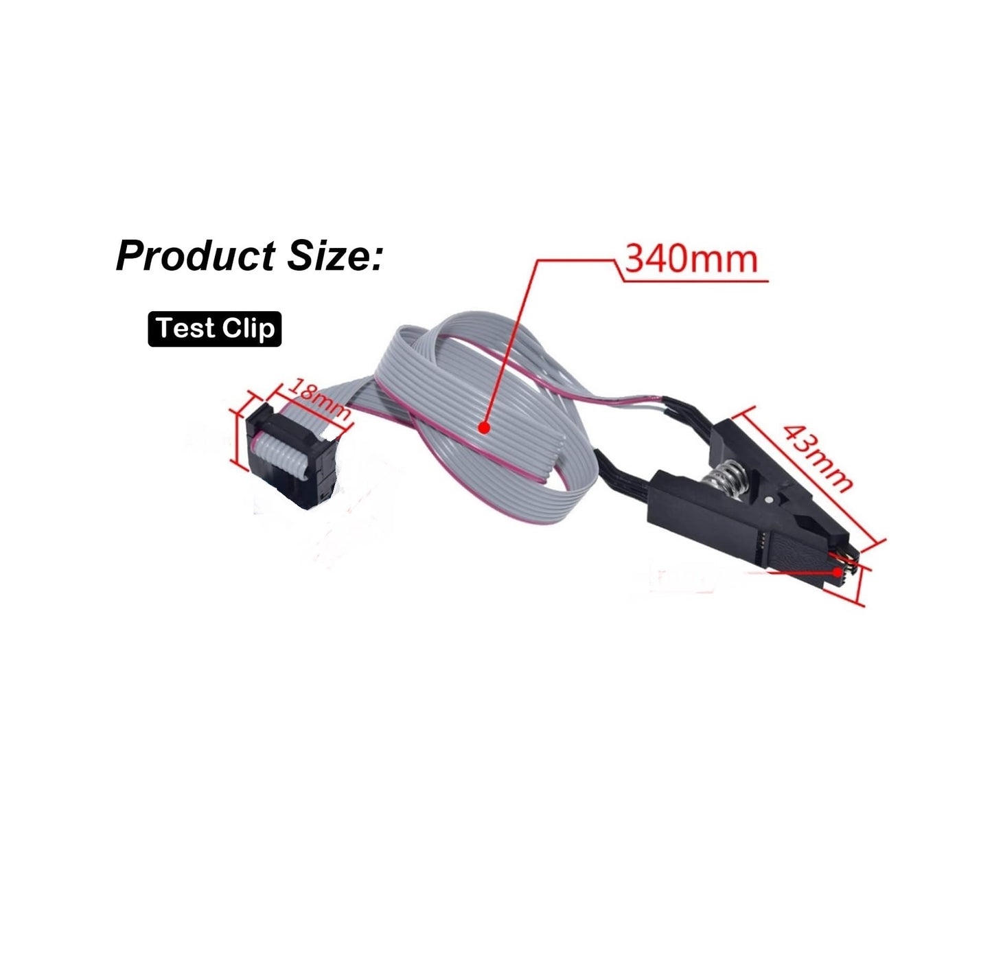 SOIC8 SOP8 EEPROM Test Clip 4+4 Pin Female to Male Adapter for 93CXX / 25CXX / 24CXX IC Programming & BIOS Flashing