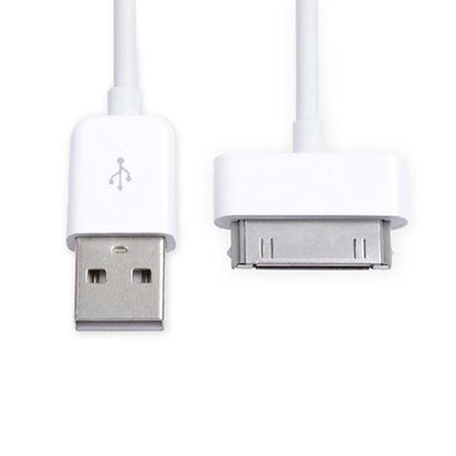 Original USB Charging Data Cable 30-Pin for iPhone, iPad & iPod – Fast Data Sync & Charging Lead 1M White