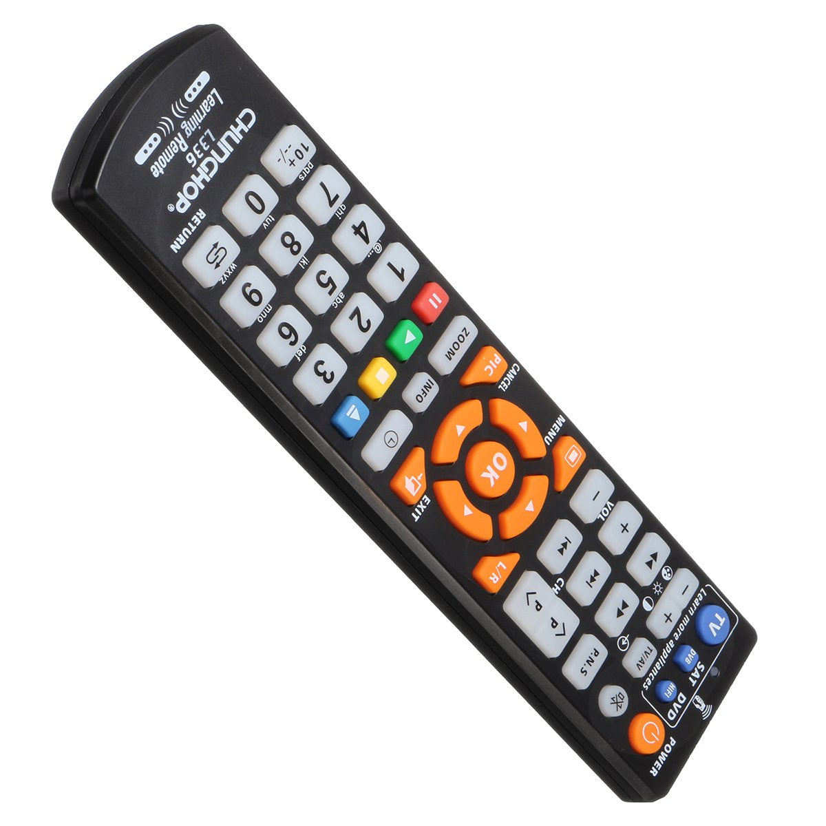 CHUNGHOP L336 Universal Learning Remote Control – Smart IR Learning Controller for TV, CBL, DVD, SAT, VCD, CD & Hi-Fi Systems