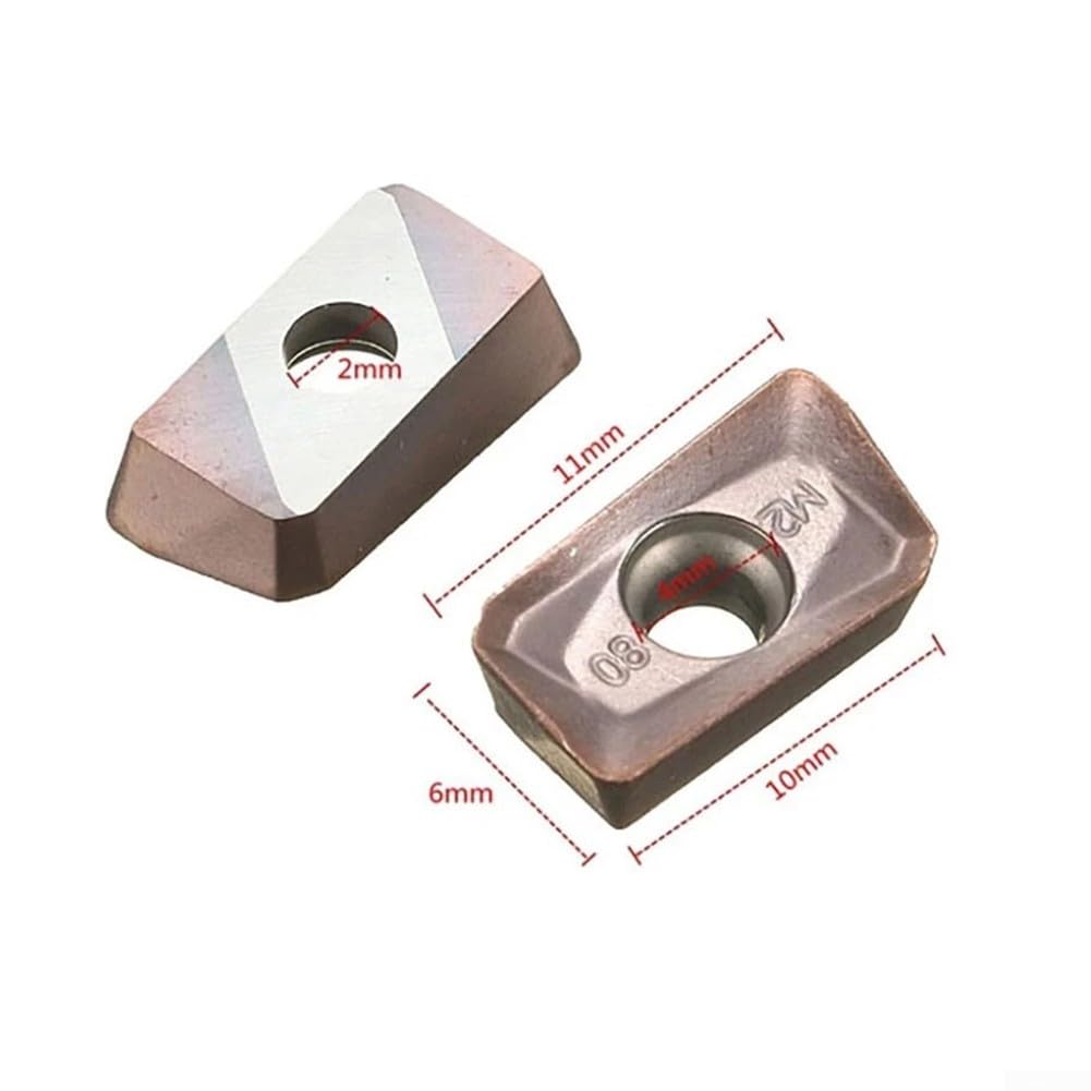 10PCS M2 CNC Carbide Inserts for Stainless Steel & Steel | Wear-Resistant Turning Tools for Roughing & Finishing | High Precision Milling Inserts