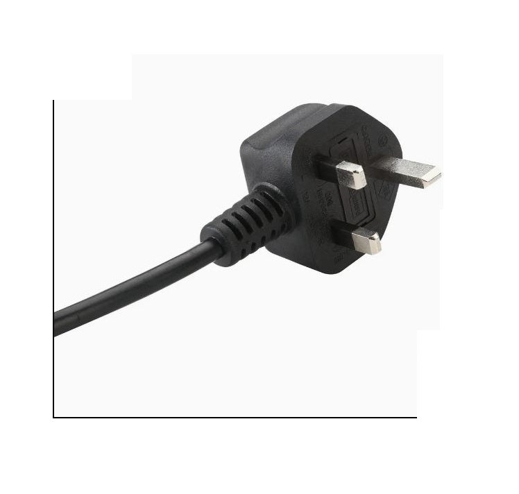 1.5Ft  3-Pin Desktop Power CableBlack & White – Power Cord for PC, Monitor, Printer, UPS & Electronic Devices