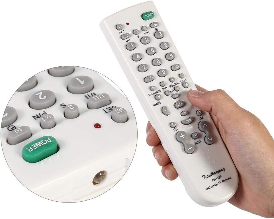 TV-139 Universal TV Remote Control Replacement – Compatible with Smart, LCD & LED Televisions | Easy Setup Remote
