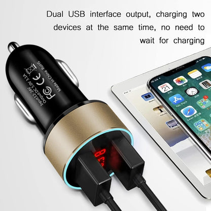 2 Port Portable Car Charger Fast Charging USB Adapter for Android & iPhone – Dual USB Car Charger for All Smartphones