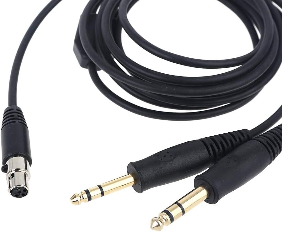 Replacement Cable for Aviation Headset – Dual Plug GA Aircraft Audio Cord (No Headset)