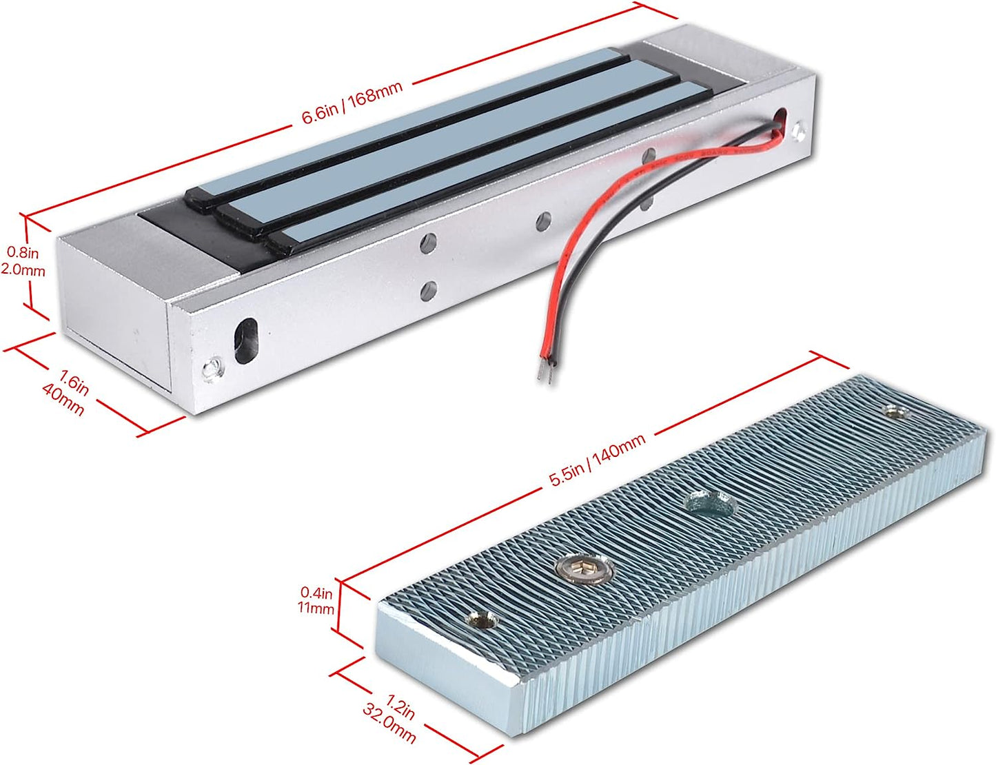 🔐 180KG / 350 lbs Single Door Magnetic Door Lock  DC 12V | High-Strength Access Control Magnetic Lock