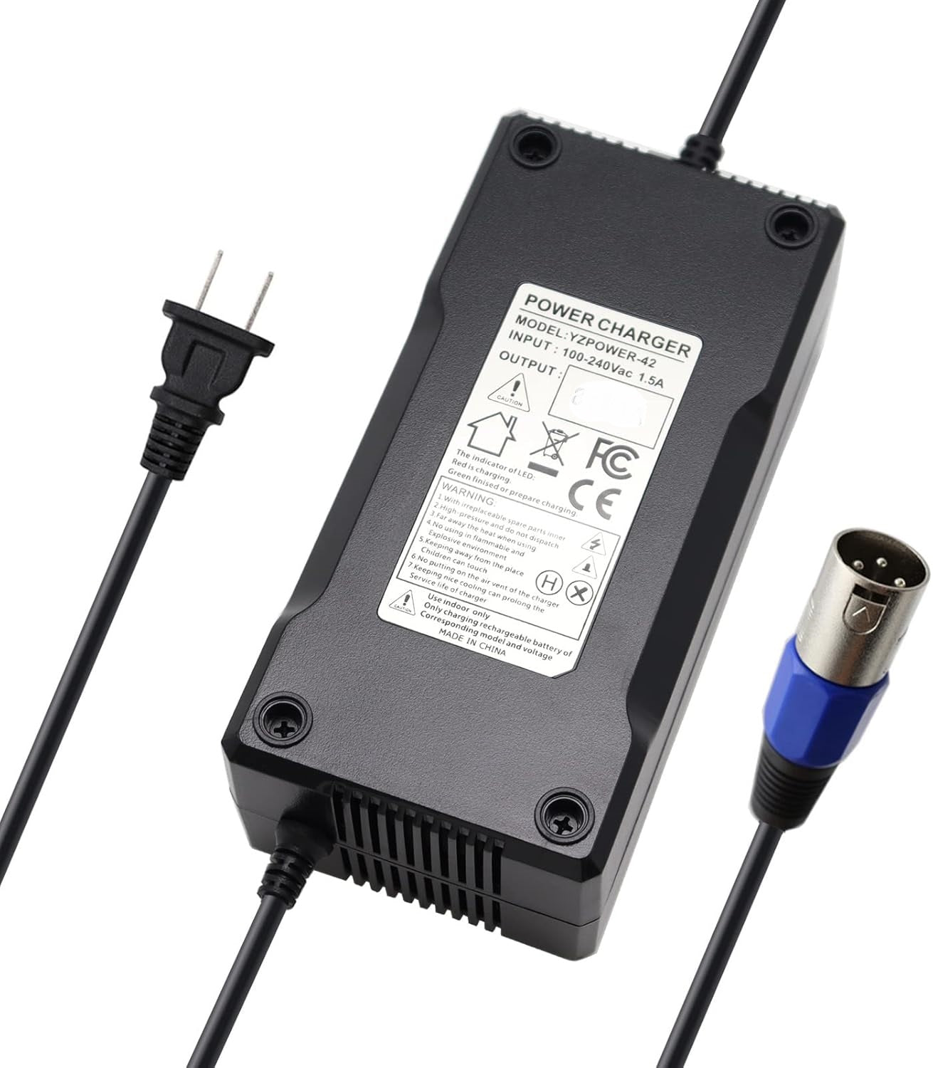 24V 4A Battery Charger with XLR Connector – Smart Charger for Mobility Scooters, Power Chairs & Electric Wheelchairs Compatible with EA1065, S150 180 X-CEL, Jazzy 1107, 614HD, Invacare Pronto M51 & More