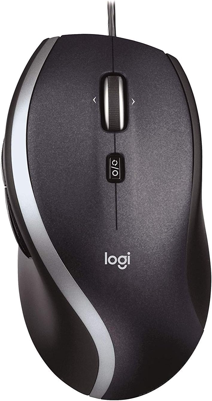 1 pcs Logitech M500 Wired USB Mouse – 1000 DPI Laser Precision, 7 Programmable Buttons, Hyper-Fast Scrolling for PC, Mac & Laptop (Black)