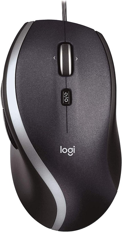 1 pcs Logitech M500 Wired USB Mouse – 1000 DPI Laser Precision, 7 Programmable Buttons, Hyper-Fast Scrolling for PC, Mac & Laptop (Black)