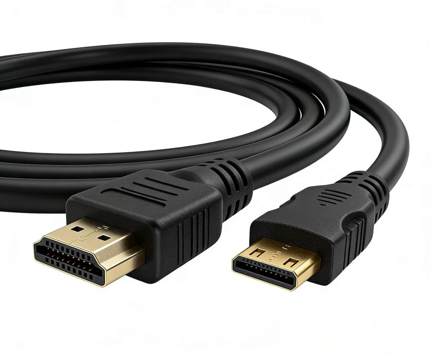HDMI to Mini HDMI Cable 2 Meter | Gold Plated Male to Male High Speed HD Cable for Laptop, Tablet, Camera & Devices (Black)