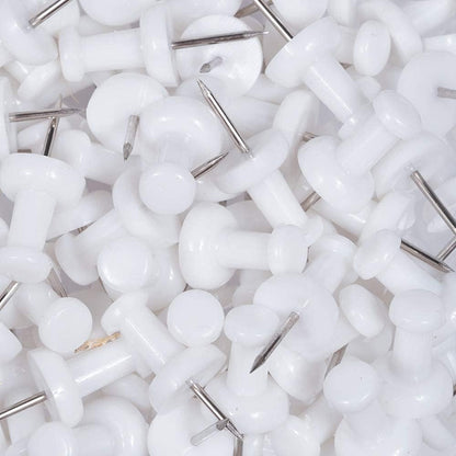 JAM Paper White Thumb Tacks – 50 Count Decorative Push Pins