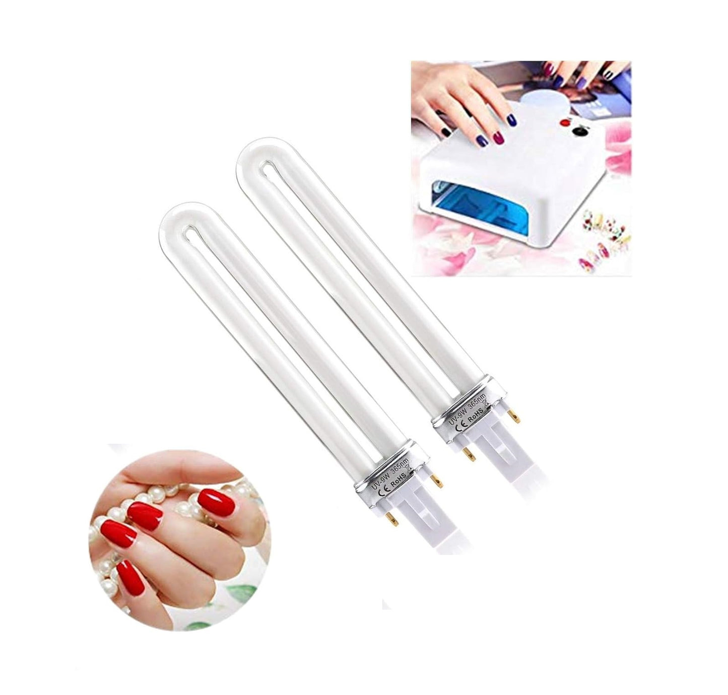 9W UV 365nm Nail Dryer Replacement Bulb Tube – High Performance UV Lamp for Nail Art Dryer (1 Piece)