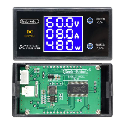 LCD Digital Voltmeter Ammeter Wattmeter DC 0-100V 10A 250W – Voltage Current Power Meter Tester with LCD Display