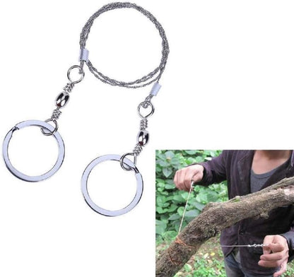 Hand Chain Saw Survival Wire Saw  Emergency Outdoor Steel Pocket Chainsaw for Camping, Hunting & Hiking