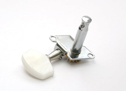 Open Gear Guitar Tuners Machine Heads 2L 2R Set Guitar Tuning Pegs for Acoustic Guitar Chrome Finish