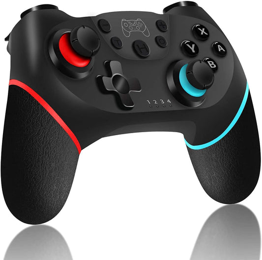 Wireless Controller for Nintendo Switch – Bluetooth Pro Gamepad with Adjustable Turbo, Dual Shock & Gyro Axis