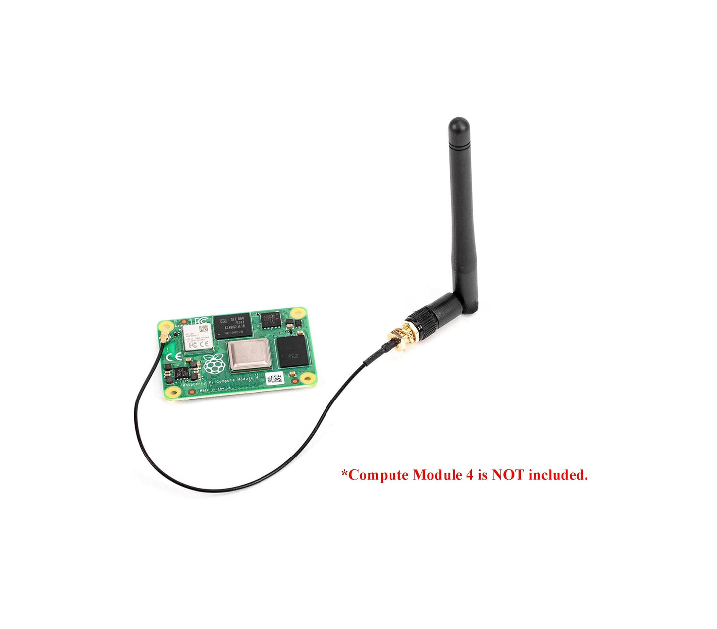 High Performance Dual Band WiFi Antenna, SMA Male Connector, 2±0.5 dBi Gain, 2.4GHz, 5GHz, Raspberry Pi CM4 Compatible