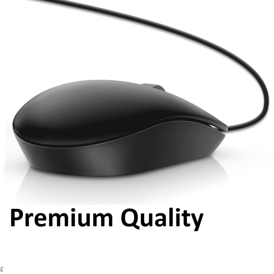 Dell MS116-BK USB Wired Optical Mouse – High Precision 1000 DPI, Ergonomic Design, Smooth Scroll Mouse for Laptop & Desktop (Black)
