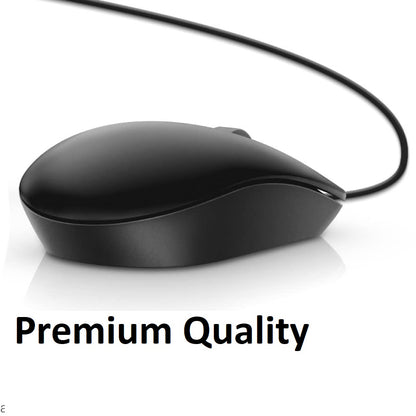 Dell MS116-BK USB Wired Optical Mouse – High Precision 1000 DPI, Ergonomic Design, Smooth Scroll Mouse for Laptop & Desktop (Black)