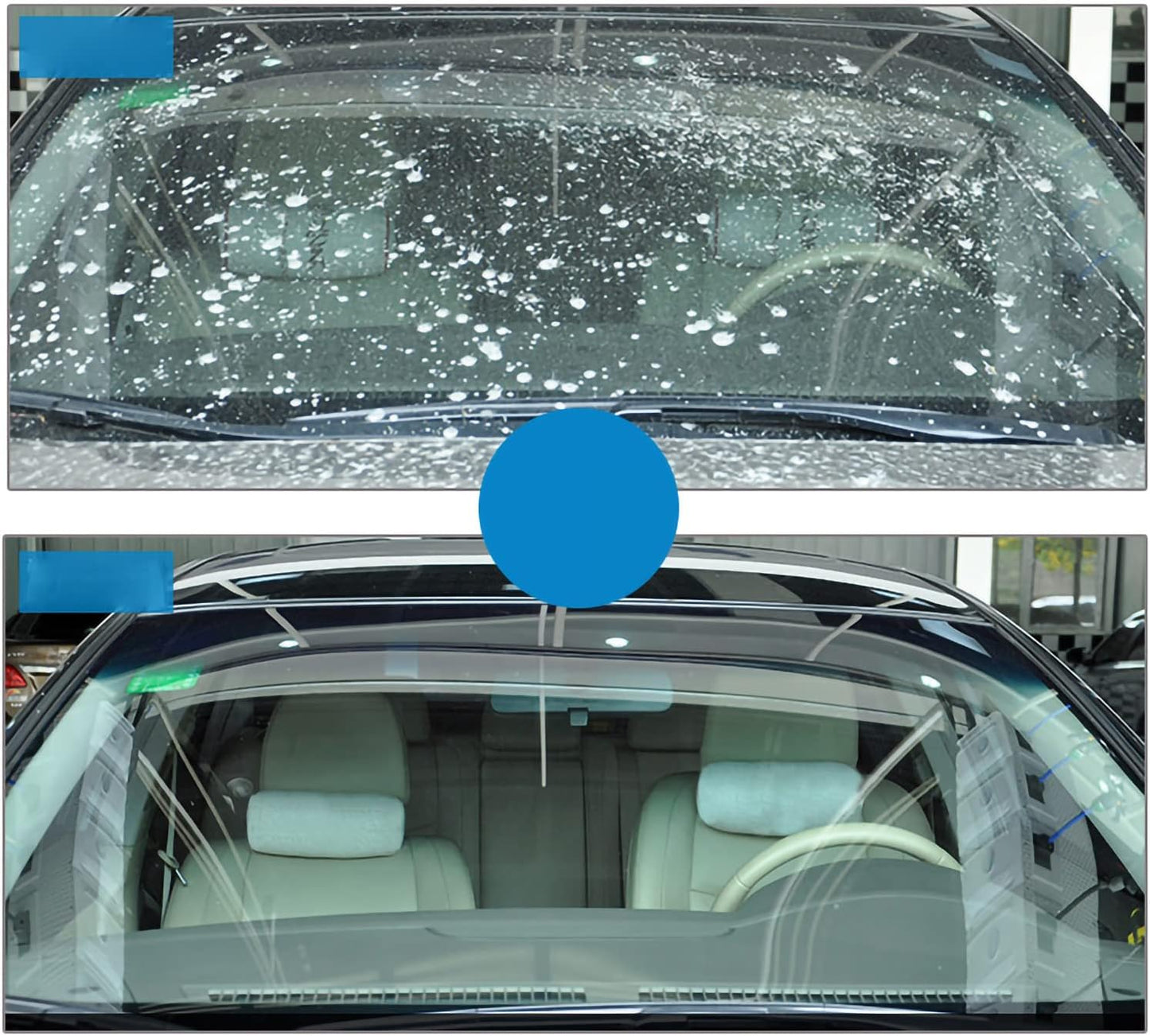 2 PCS Windshield Washer Fluid Tablets – Effervescent Oxalic Acid Car Glass Cleaner | Blue Concentrated Cleaning Tablets for Crystal Clear Windshield