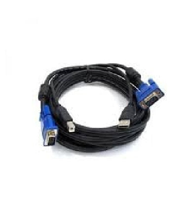 1.5 Meter USB VGA KVM Switch Cable 15 Pin VGA Male to Male with USB A to B Printer Cable for PC Monitor Keyboard Mouse