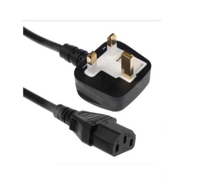 2.5 Meter 3-Pin Desktop Power Cable  Black & White – Heavy Duty Power Cord for PC, Monitor, Printer & Electronic Devices