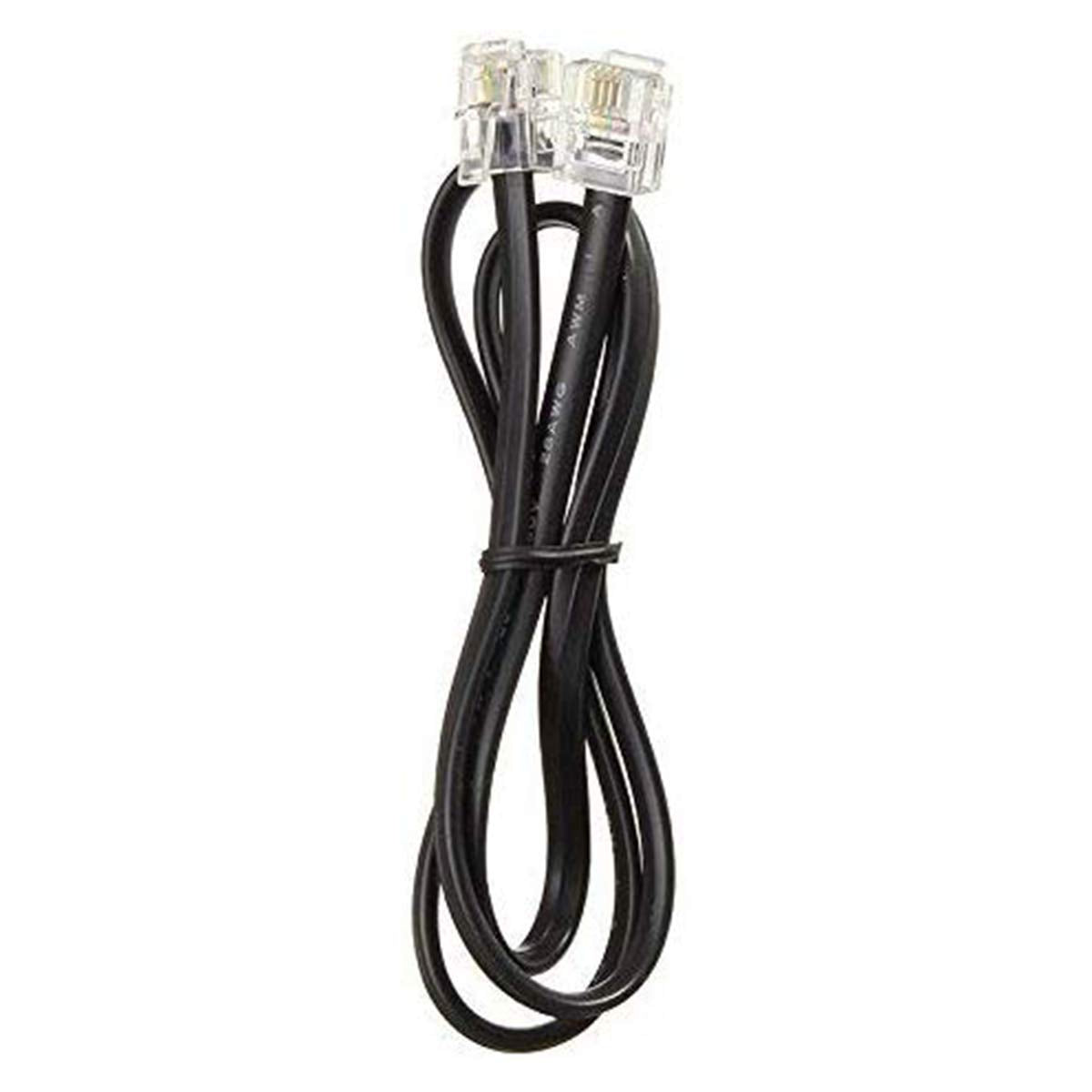 2 meter RJ11 to RJ11 Telephone Line Extension Cable – Male to Male RJ11 6P4C Modular Plug Phone Cord for Landline Telephone & Fax Machine