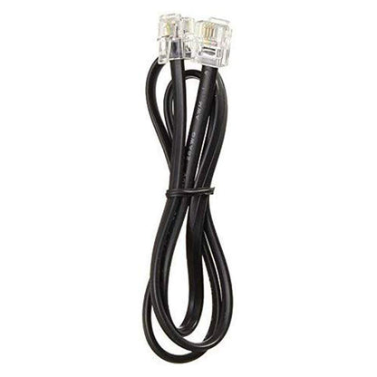 2 meter RJ11 to RJ11 Telephone Line Extension Cable – Male to Male RJ11 6P4C Modular Plug Phone Cord for Landline Telephone & Fax Machine
